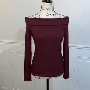Ribbed Off the Shoulder Blouse